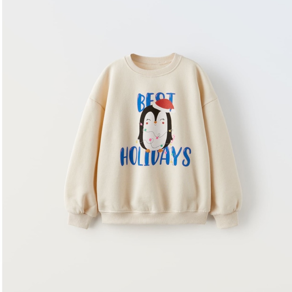 NWT Zara 18-24m penguin holiday Christmas sweater